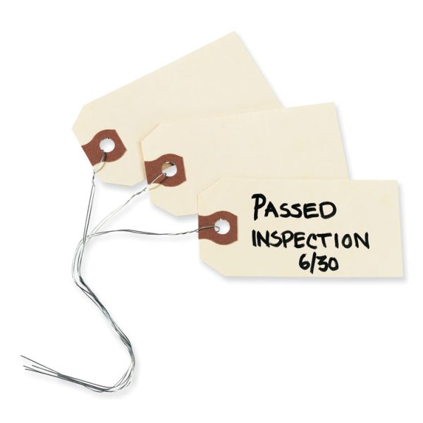 Double Wired Shipping Tags, 11.5 pt Stock, 6.25 x 3.13, Manila, 1,000/Box - Image 4