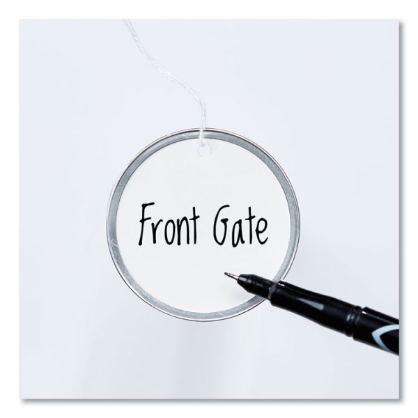 Heavyweight Stock Metal Rim Tags, 2.25" dia, White, 500/Box - Image 4