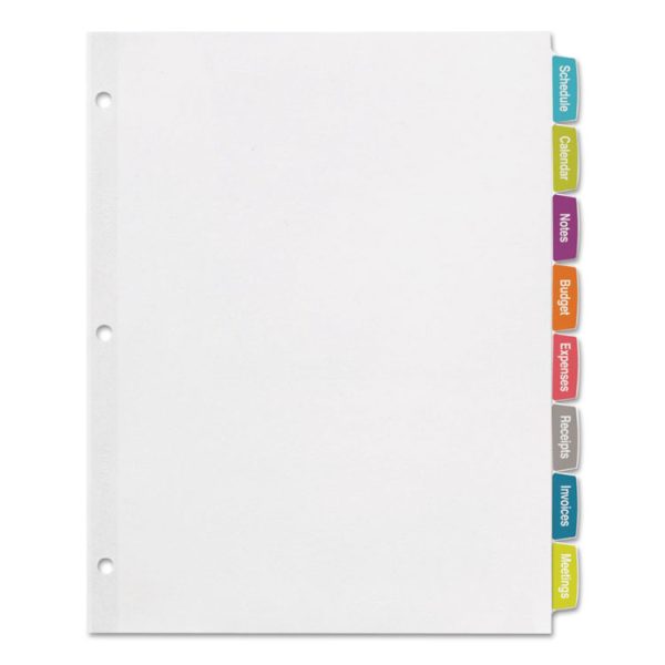 Big Tab Printable White Label Tab Dividers, 8-Tab, 11 x 8.5, White, 20 Sets - Image 4