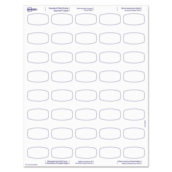 Big Tab Printable White Label Tab Dividers, 8-Tab, 11 x 8.5, White, 20 Sets - Image 6