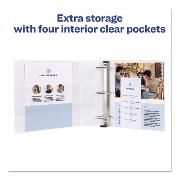 Durable View Binder With Durahinge And Slant Rings, 3 Rings, 3" Capacity, 11 X 8.5, White, 4/pack - Image 5