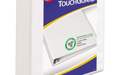 Touchguard Protection Heavy-Duty View Binders With Slant Rings, 3 Rings, 3″ Capacity, 11 X 8.5, White