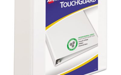 Touchguard Protection Heavy-Duty View Binders With Slant Rings, 3 Rings, 4″ Capacity, 11 X 8.5, White
