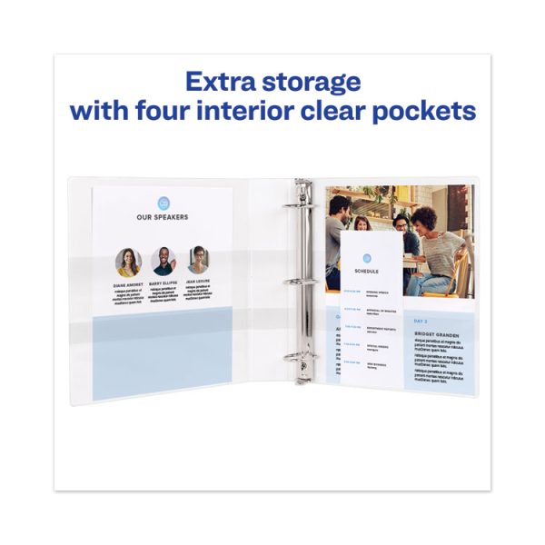 Touchguard Protection Heavy-Duty View Binders With Slant Rings, 3 Rings, 4" Capacity, 11 X 8.5, White - Image 4