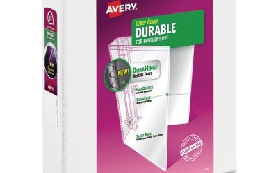 Durable View Binder With Durahinge And Slant Rings, 3 Rings, 1.5″ Capacity, 11 X 8.5, White, 4/pack