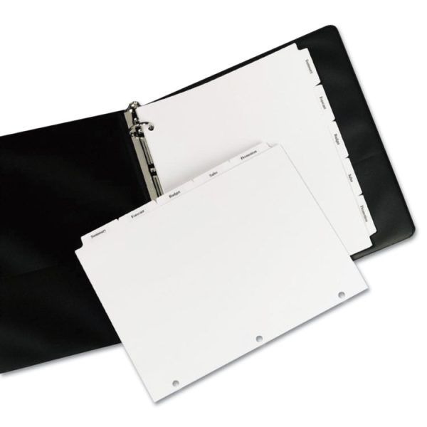 Customizable Print-On Dividers, 3-Hole Punched, For Xerox 5090 Copiers,  5-Tab, 11 x 8.5, White, 30 Sets - Image 2