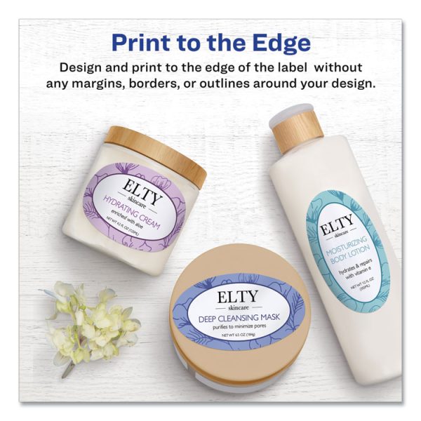Oval Labels with Sure Feed and Easy Peel, 1.5 x 2.5, Glossy White, 180/Pack - Image 4