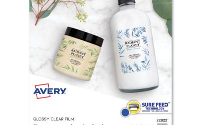 Print-To-The-Edge Labels With Sure Feed And Easy Peel, 2 X 3, Glossy Clear, 80/pack