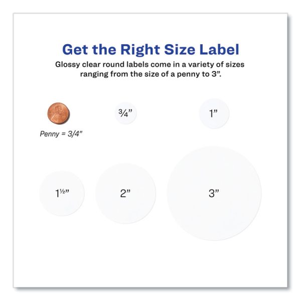 Round Print-To-The Edge Labels With Sure Feed And Easy Peel, 2" Dia, Glossy Clear, 120/pk - Image 8