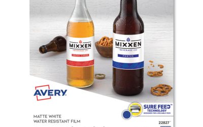 Removable Print-to-the-Edge White Labels w/ Sure Feed, 3.5 x 4.75, 32/Pack