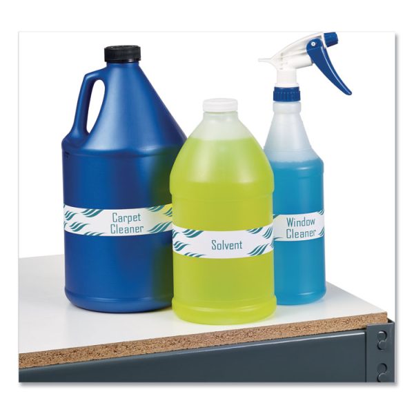 Water-Resistant Wraparound Labels w/ Sure Feed, 9.75 x 1.25, White, 40/Pack - Image 8