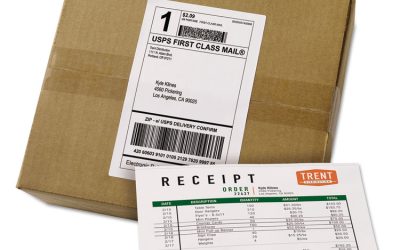 Shipping Labels With Paper Receipt Bulk Pack, Inkjet/laser Printers, 5.06 X 7.63, White, 100/box