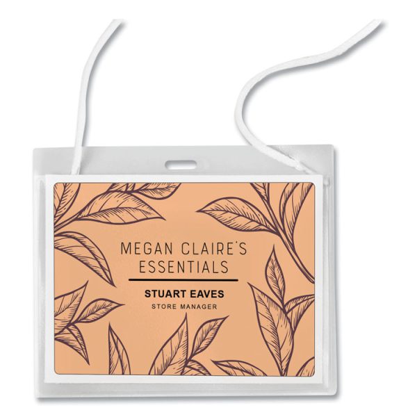 Secure Top Hanging-Style Badge Holders, Horizontal, 4w X 3h, Clear, 100/box - Image 3