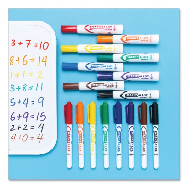 Marks A Lot Pen-Style Dry Erase Marker Value Pack, Medium Chisel Tip, Assorted Colors, 24/set (29860) - Image 8