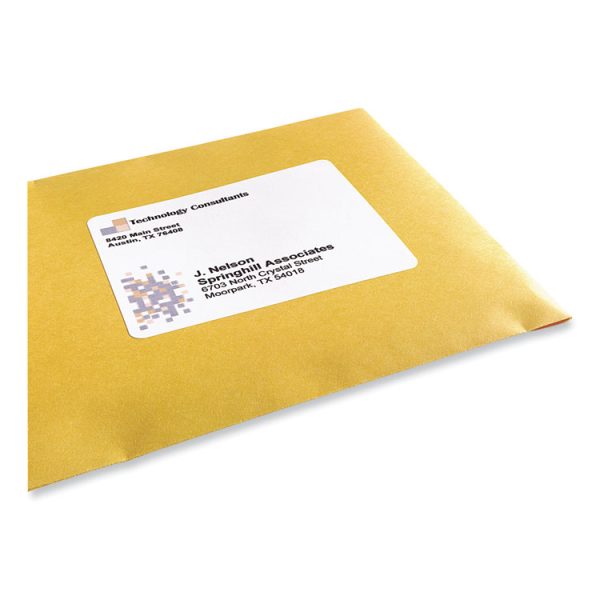Labels, Laser Printers, 3.33 X 4, White, 6/sheet, 100 Sheets/box - Image 2