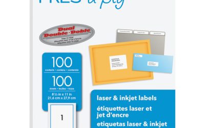 Labels, Laser Printers, 8.5 X 11, White, 100/box
