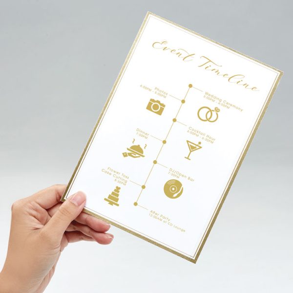 Invitation Cards with Metallic Border, Inkjet/Laser, 80 lb, 5 x 7, Matte White, 2 Cards/Sheet, 15 Sheets/Pack - Image 8