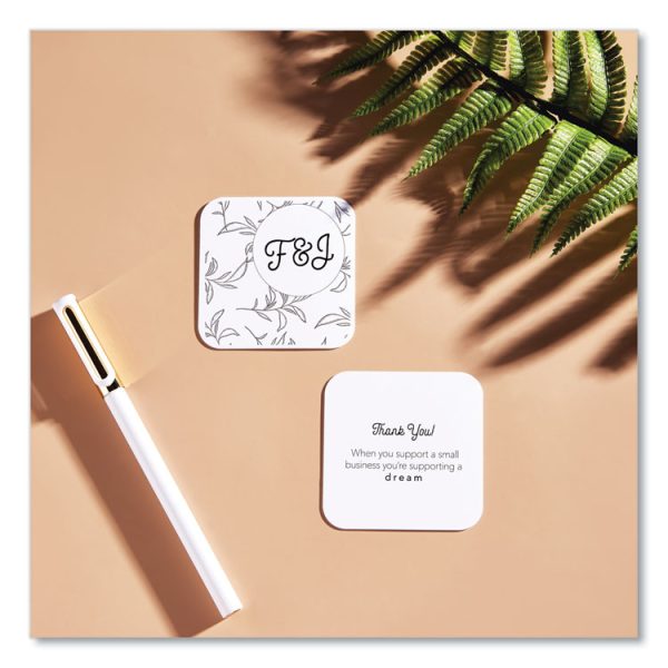 Square Clean Edge Cards with Sure Feed Technology, Laser, 2.5 x 2.5, White, 180 Cards, 9 Cards/Sheet, 20 Sheets/Pack - Image 3