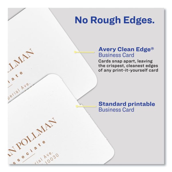 Square Clean Edge Cards with Sure Feed Technology, Laser, 2.5 x 2.5, White, 180 Cards, 9 Cards/Sheet, 20 Sheets/Pack - Image 4