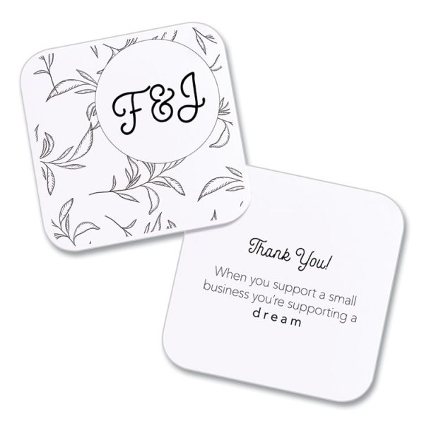 Square Clean Edge Cards with Sure Feed Technology, Laser, 2.5 x 2.5, White, 180 Cards, 9 Cards/Sheet, 20 Sheets/Pack - Image 8