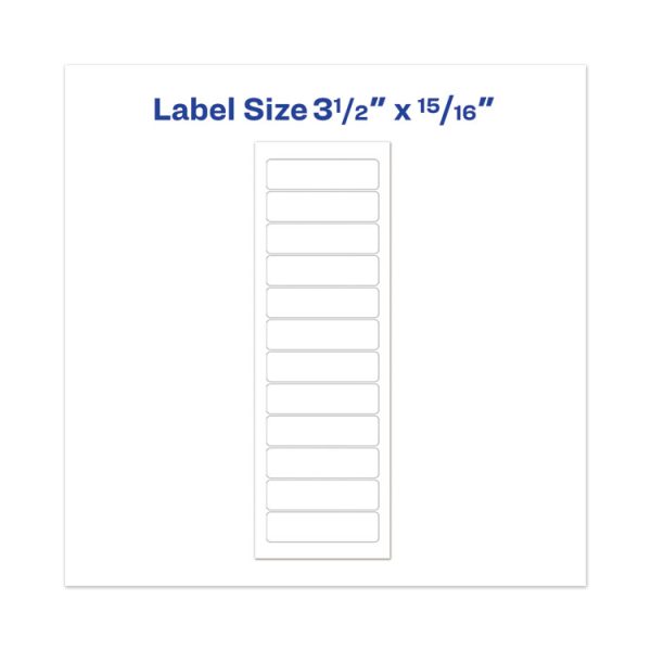 Dot Matrix Printer Mailing Labels, Pin-Fed Printers, 0.94 X 3.5, White, 5,000/box - Image 6