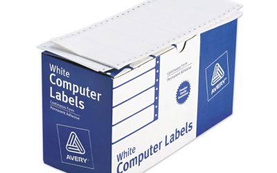 Dot Matrix Printer Mailing Labels, Pin-Fed Printers, 1.94 X 4, White, 5,000/box