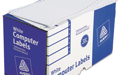 Dot Matrix Printer Mailing Labels, Pin-Fed Printers, 2.94 X 5, White, 3,000/box