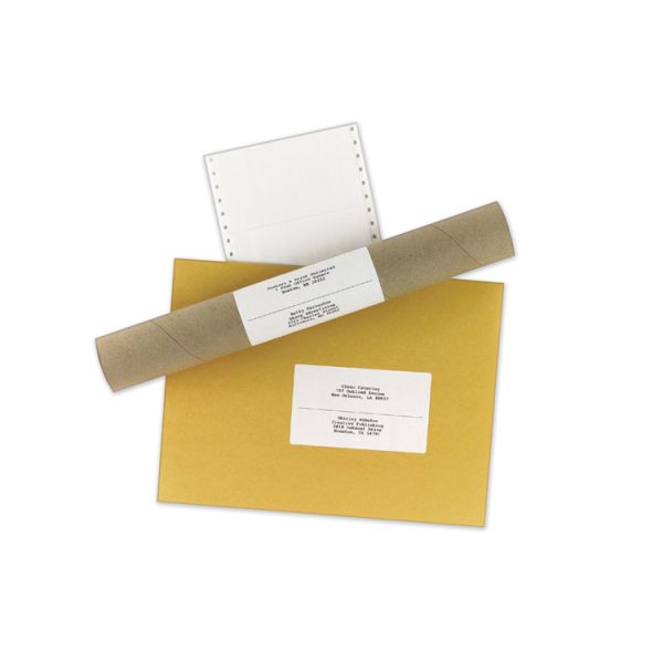 Dot Matrix Printer Mailing Labels, Pin-Fed Printers, 2.94 X 5, White, 3,000/box - Image 2