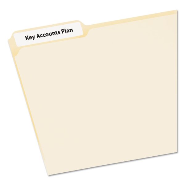 Ecofriendly Permanent File Folder Labels, 0.66 X 3.44, White, 30/sheet, 50 Sheets/pack - Image 2