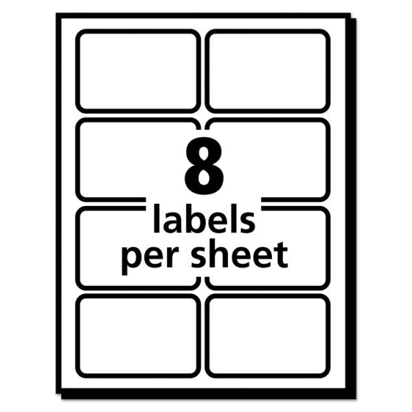 Ecofriendly Adhesive Name Badge Labels, 3.38 X 2.33, White, 400/box - Image 3
