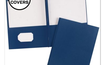 Two-Pocket Folder, Prong Fastener, 0.5″ Capacity, 11 X 8.5, Dark Blue, 25/box