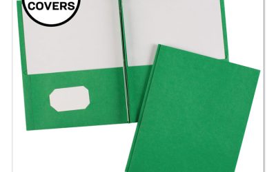 Two-Pocket Folder, Prong Fastener, 0.5″ Capacity, 11 X 8.5, Green, 25/box