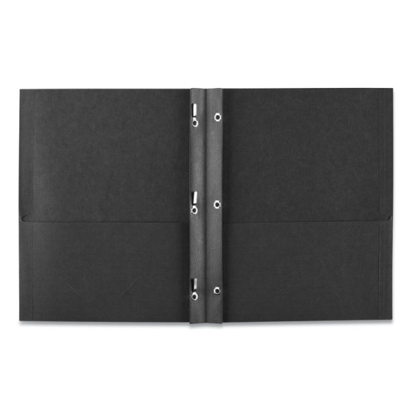 Two-Pocket Folder, Prong Fastener, 0.5" Capacity, 11 X 8.5, Black, 25/box - Image 8