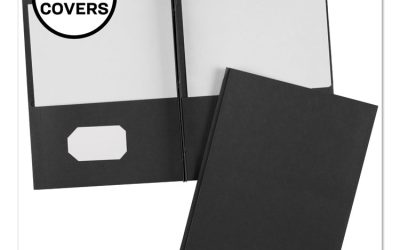 Two-Pocket Folder, Prong Fastener, 0.5″ Capacity, 11 X 8.5, Black, 25/box