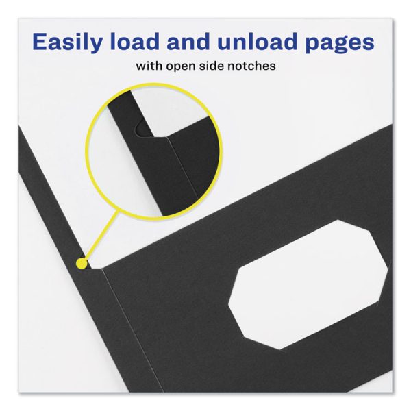 Two-Pocket Folder, Prong Fastener, 0.5" Capacity, 11 X 8.5, Black, 25/box - Image 5