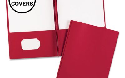 Two-Pocket Folder, Prong Fastener, 0.5″ Capacity, 11 X 8.5, Red, 25/box