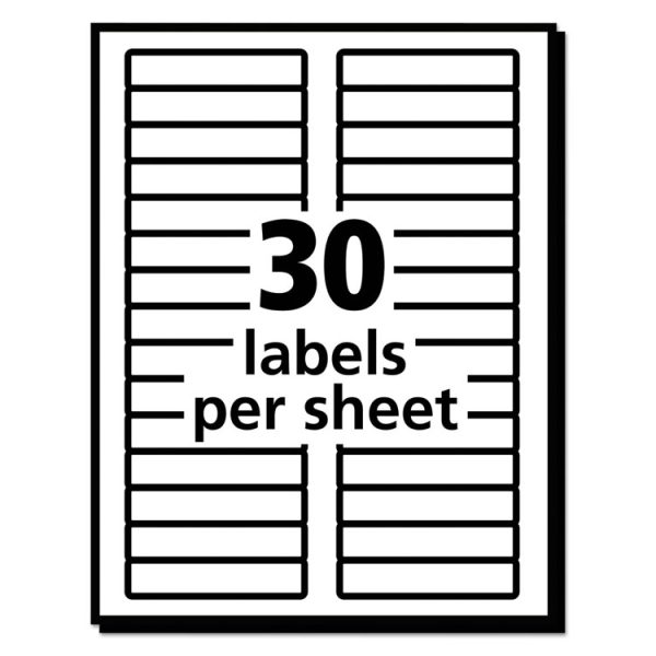 Ecofriendly Permanent File Folder Labels, 0.66 X 3.44, White, 30/sheet, 25 Sheets/pack - Image 4
