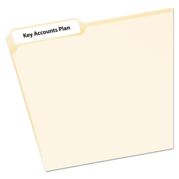 Ecofriendly Permanent File Folder Labels, 0.66 X 3.44, White, 30/sheet, 25 Sheets/pack - Image 2
