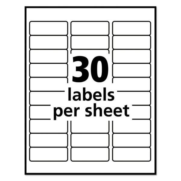 Ecofriendly Mailing Labels, Inkjet/laser Printers, 1 X 2.63, White, 30/sheet, 100 Sheets/pack - Image 4