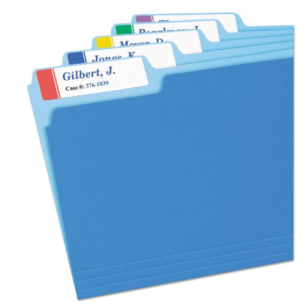 Extra-Large Trueblock File Folder Labels With Sure Feed Technology, 0.94 X 3.44, White, 18/sheet, 25 Sheets/pack - Image 2