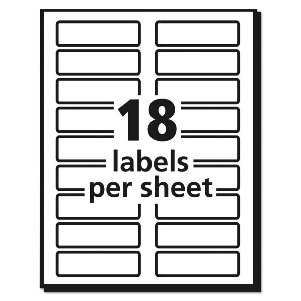 Extra-Large Trueblock File Folder Labels With Sure Feed Technology, 0.94 X 3.44, White, 18/sheet, 25 Sheets/pack - Image 6