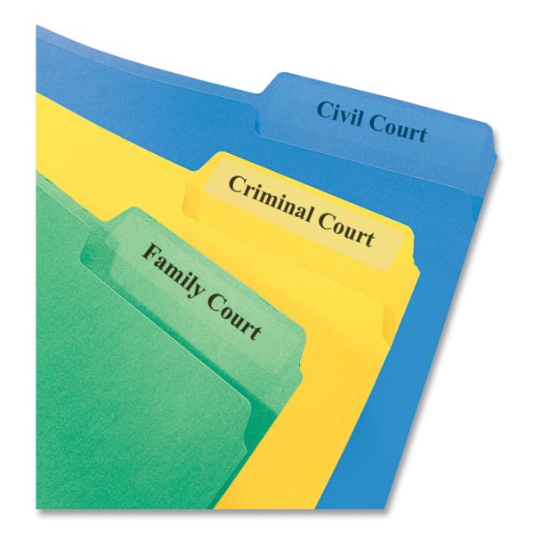 Clear Permanent File Folder Labels With Sure Feed Technology, 0.66 X 3.44, Clear, 30/sheet, 15 Sheets/pack - Image 2
