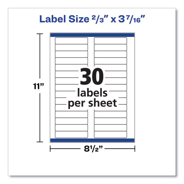 Clear Permanent File Folder Labels With Sure Feed Technology, 0.66 X 3.44, Clear, 30/sheet, 15 Sheets/pack - Image 4