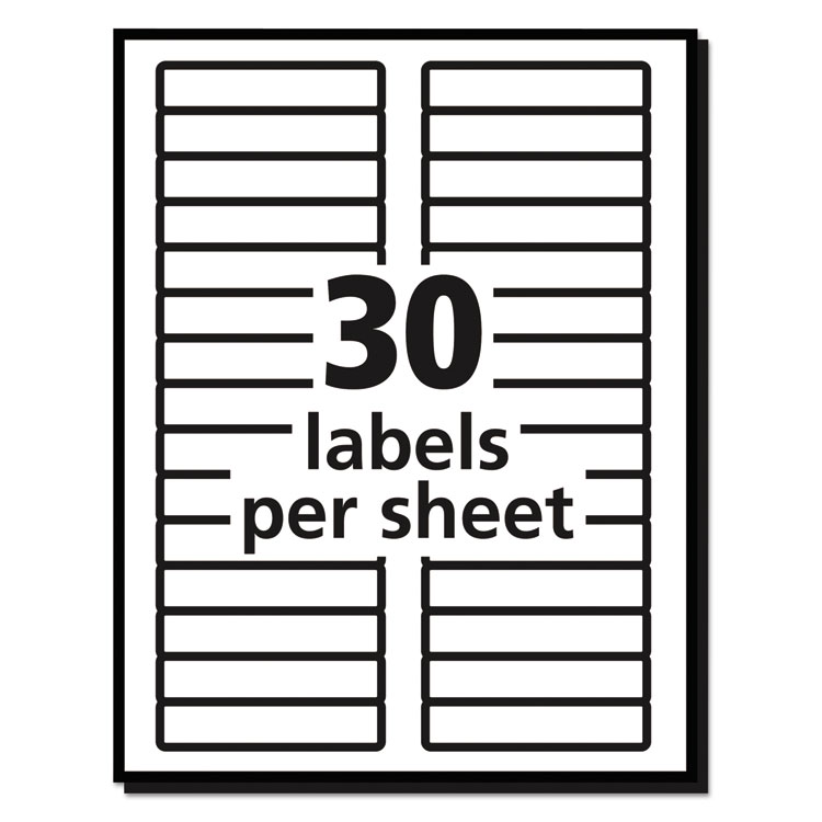Permanent Trueblock File Folder Labels With Sure Feed Technology, 0.66 X 3.44, White, 30/sheet, 50 Sheets/box - Image 5