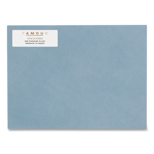 Easy Peel White Address Labels W/ Sure Feed Technology, Laser Printers, 0.66 X 1.75, White, 60/sheet, 100 Sheets/pack - Image 7