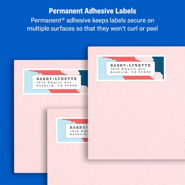 Easy Peel White Address Labels W/ Sure Feed Technology, Laser Printers, 0.66 X 1.75, White, 60/sheet, 100 Sheets/pack - Image 3
