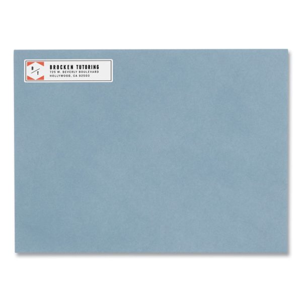 Easy Peel White Address Labels W/ Sure Feed Technology, Laser Printers, 0.5 X 1.75, White, 80/sheet, 100 Sheets/box - Image 5