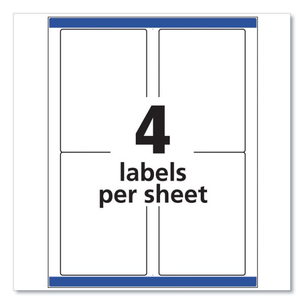 Shipping Labels W/ Trueblock Technology, Laser Printers, 3.5 X 5, White, 4/sheet, 100 Sheets/box - Image 4