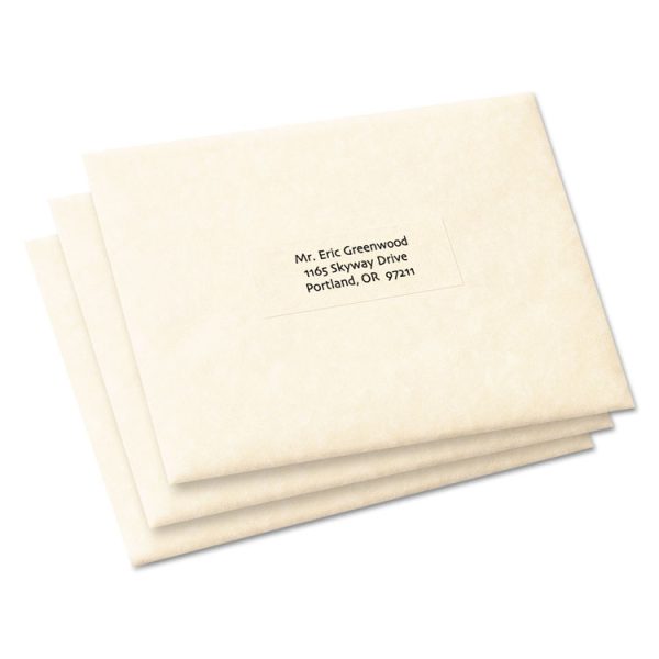 Copier Mailing Labels, Copiers, 1 X 2.81, Clear, 33/sheet, 70 Sheets/pack - Image 2