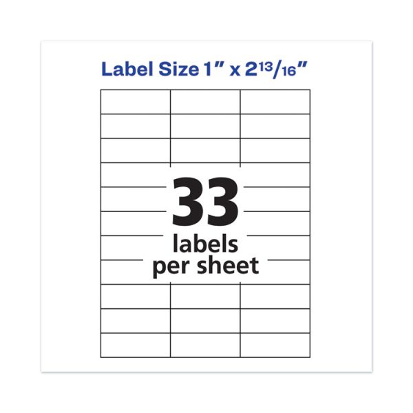 Copier Mailing Labels, Copiers, 1 X 2.81, Clear, 33/sheet, 70 Sheets/pack - Image 6